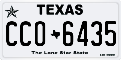 TX license plate CCO6435
