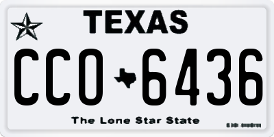 TX license plate CCO6436