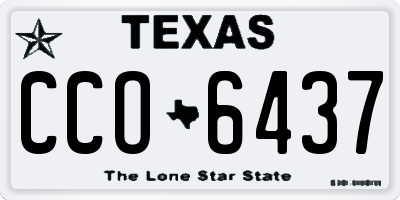 TX license plate CCO6437