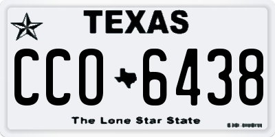 TX license plate CCO6438