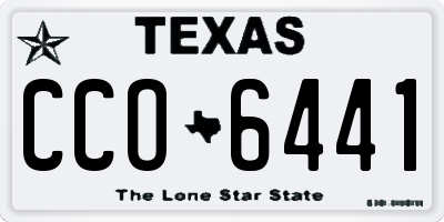 TX license plate CCO6441