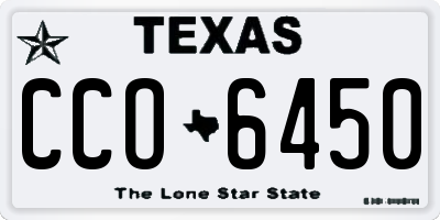 TX license plate CCO6450