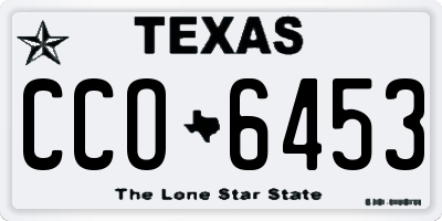 TX license plate CCO6453