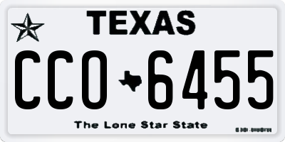 TX license plate CCO6455