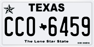 TX license plate CCO6459
