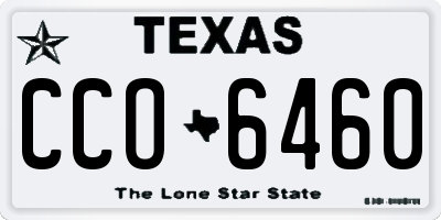 TX license plate CCO6460