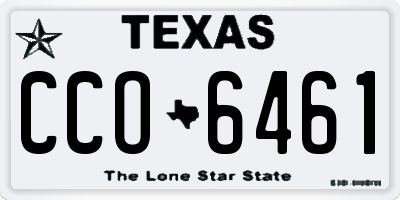 TX license plate CCO6461