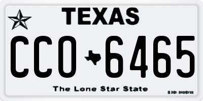 TX license plate CCO6465