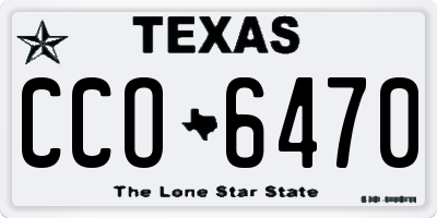 TX license plate CCO6470