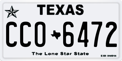 TX license plate CCO6472