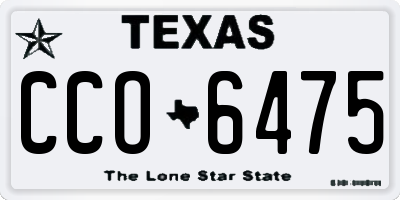 TX license plate CCO6475