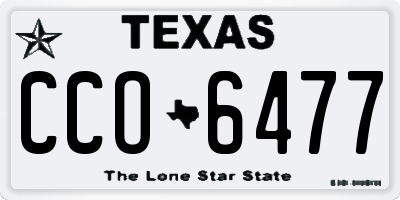 TX license plate CCO6477