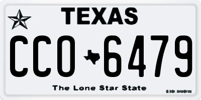 TX license plate CCO6479