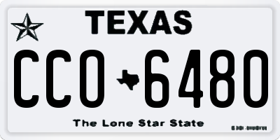 TX license plate CCO6480