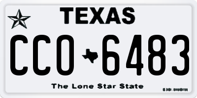 TX license plate CCO6483