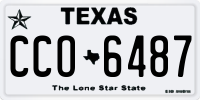 TX license plate CCO6487