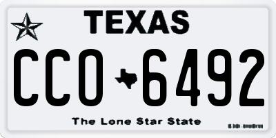 TX license plate CCO6492