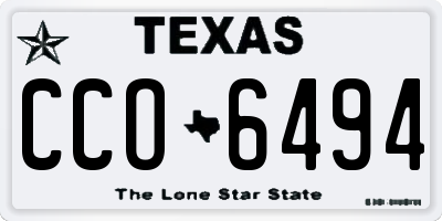 TX license plate CCO6494