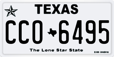 TX license plate CCO6495