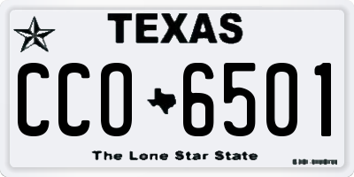TX license plate CCO6501