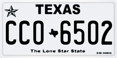 TX license plate CCO6502