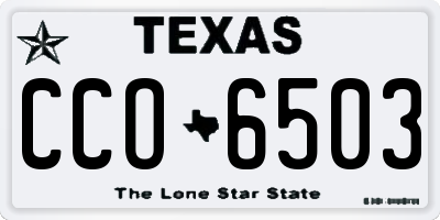 TX license plate CCO6503