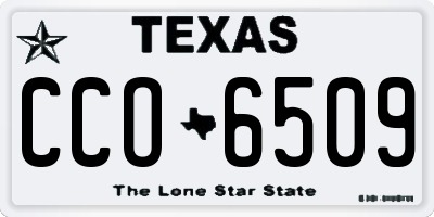 TX license plate CCO6509