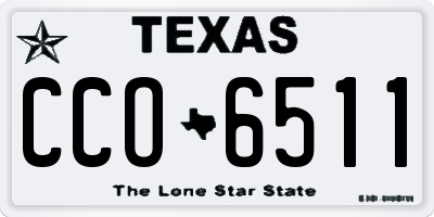TX license plate CCO6511