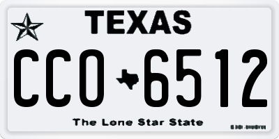 TX license plate CCO6512