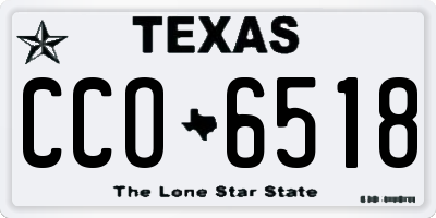 TX license plate CCO6518