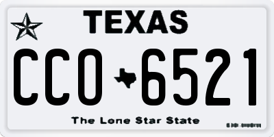 TX license plate CCO6521
