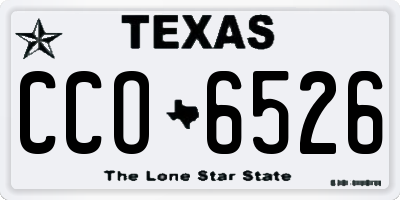TX license plate CCO6526