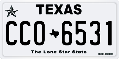 TX license plate CCO6531