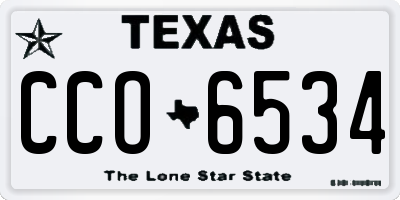 TX license plate CCO6534