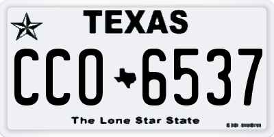 TX license plate CCO6537