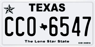 TX license plate CCO6547