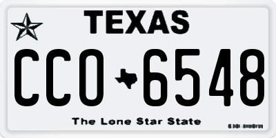 TX license plate CCO6548