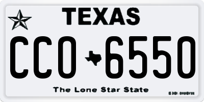 TX license plate CCO6550