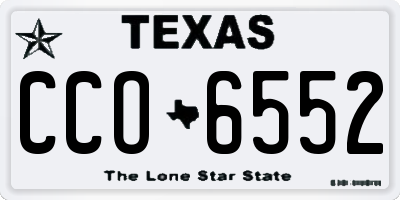 TX license plate CCO6552