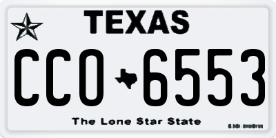TX license plate CCO6553