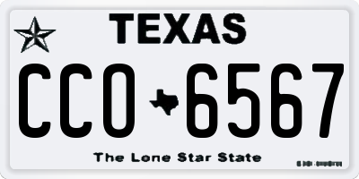 TX license plate CCO6567