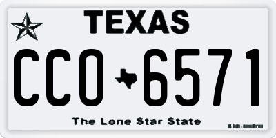 TX license plate CCO6571