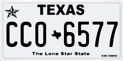 TX license plate CCO6577