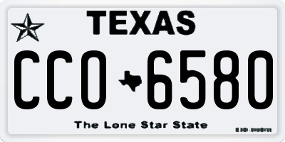 TX license plate CCO6580
