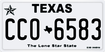 TX license plate CCO6583