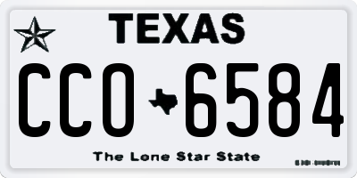 TX license plate CCO6584