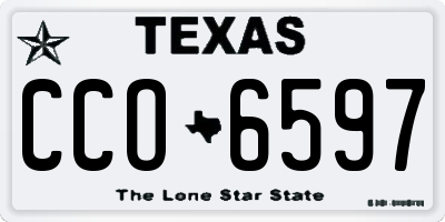 TX license plate CCO6597