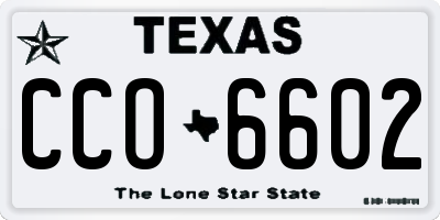 TX license plate CCO6602