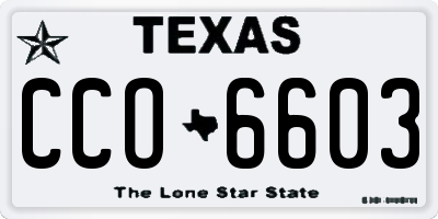 TX license plate CCO6603