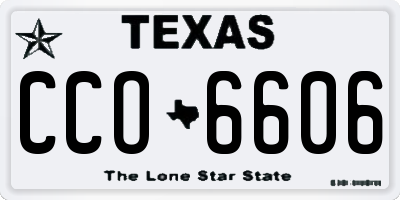 TX license plate CCO6606